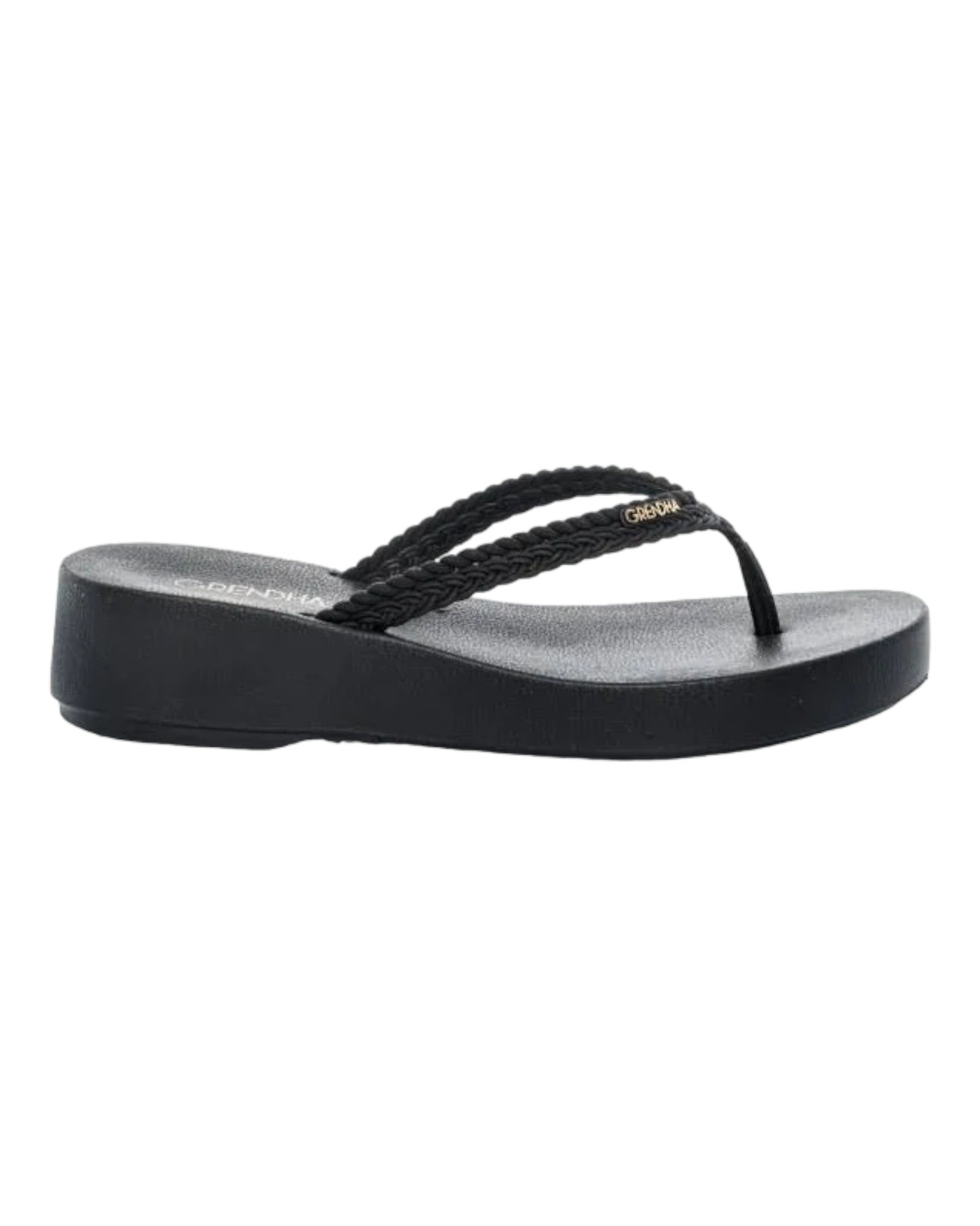 WOMEN S SANDALS GRENDHA COMFORT PLAT FEM 83426 IN BLACK