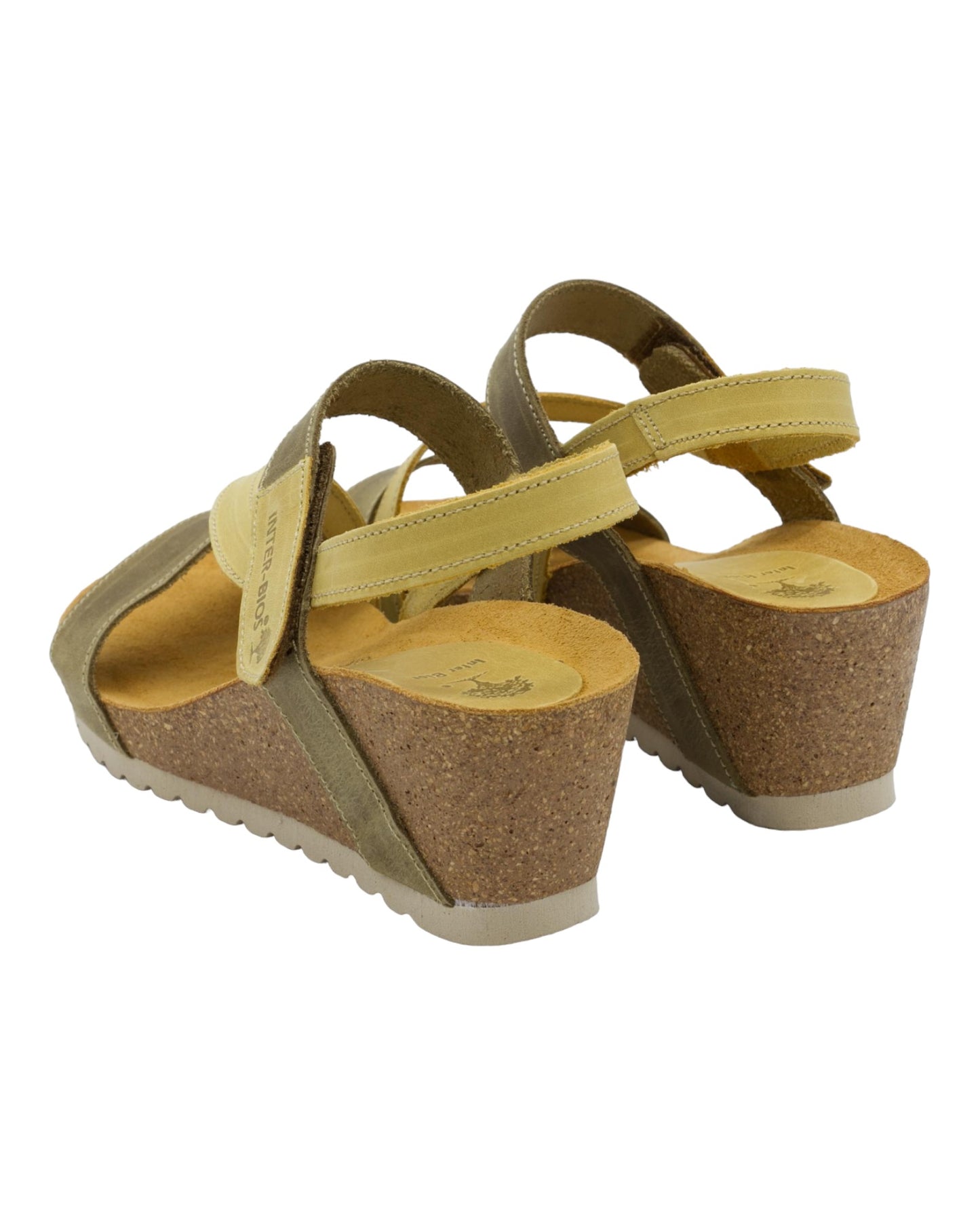 WOMEN'S SANDALS INTER-BIOS 5635 IN KHAKI-MUSTARD