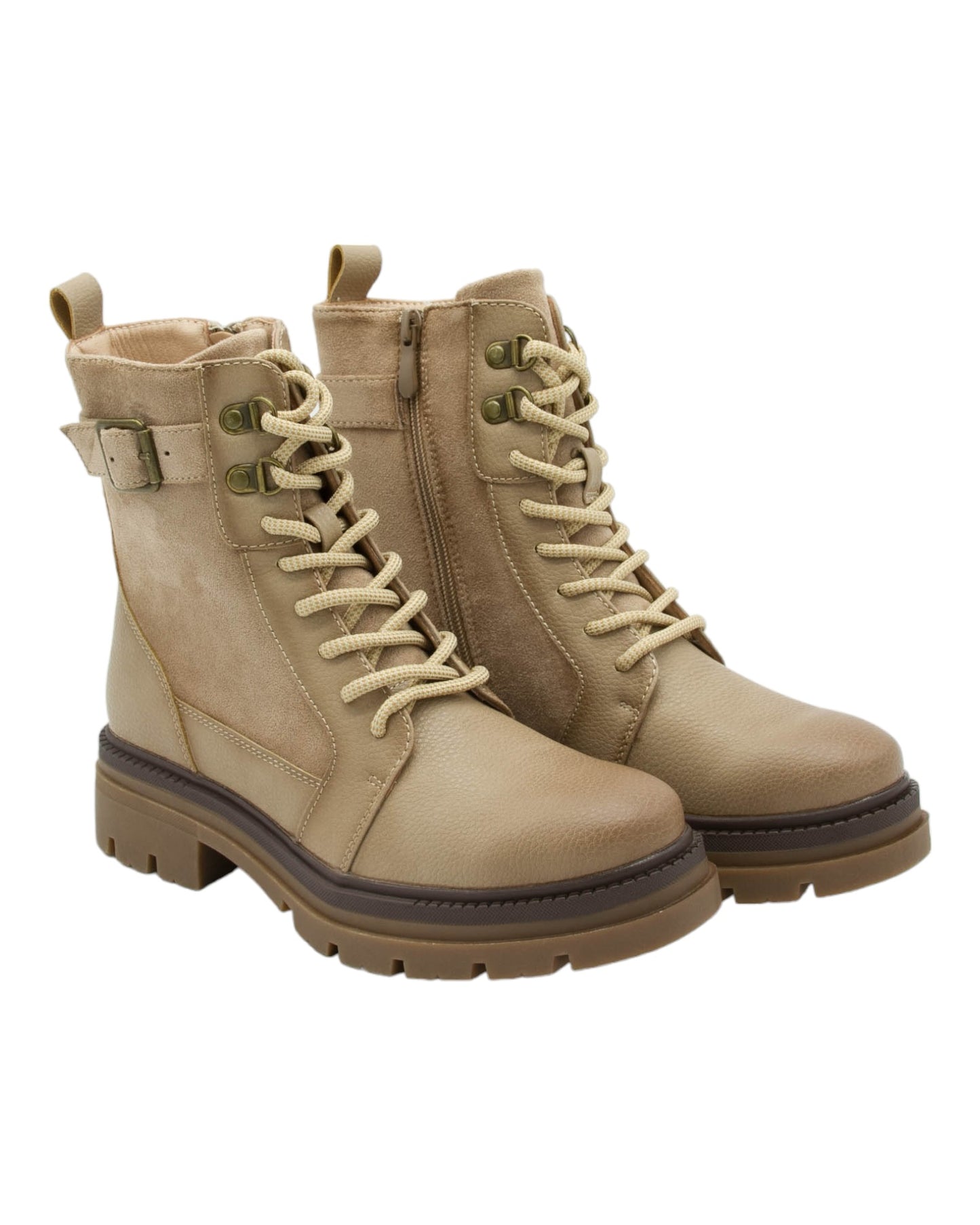 BOTINES DE MUJER HISPAFLEX 23259 EN BEIGE