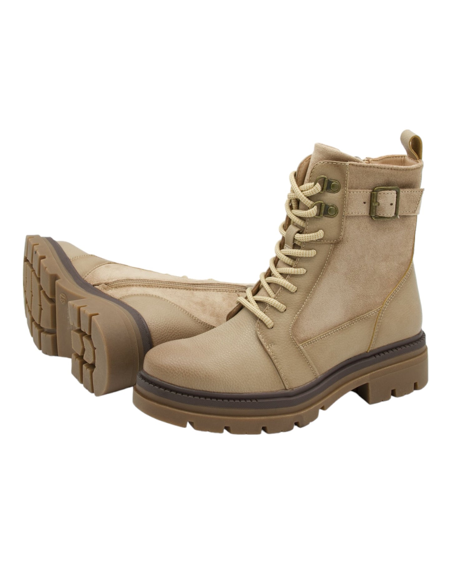 BOTINES DE MUJER HISPAFLEX 23259 EN BEIGE
