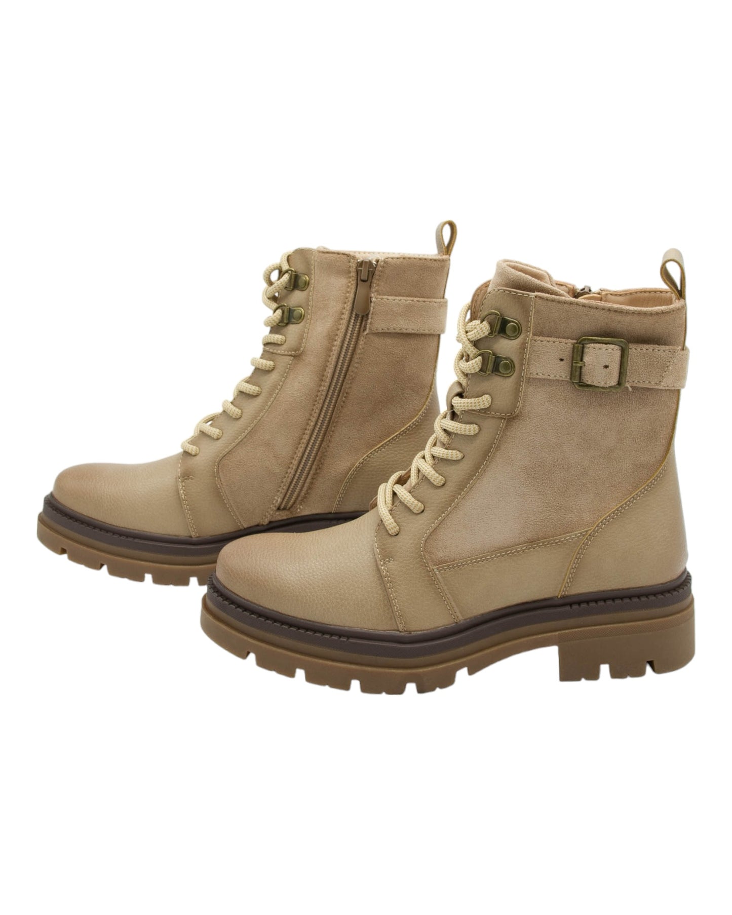 BOTINES DE MUJER HISPAFLEX 23259 EN BEIGE