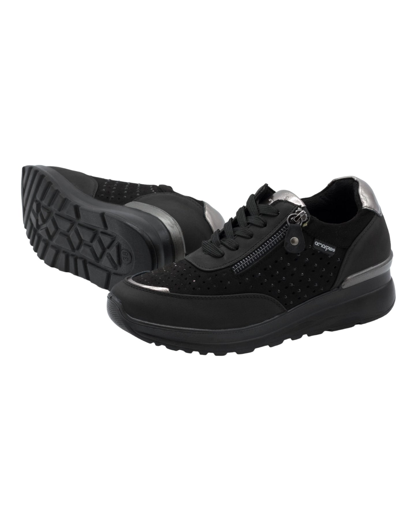 DEPORTIVOS DE MUJER AMARPIES AST25302 EN NEGRO