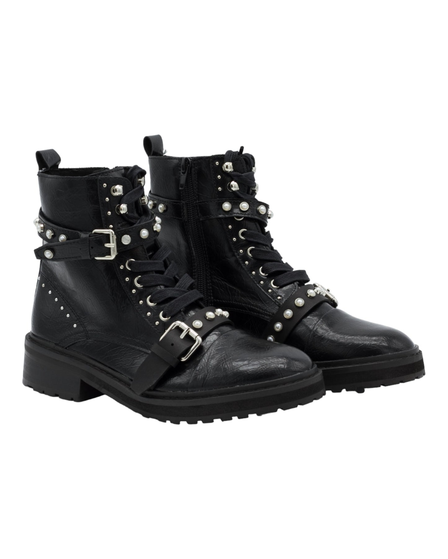 BOTINES DE MUJER M1687 PASTOR EN NEGRO