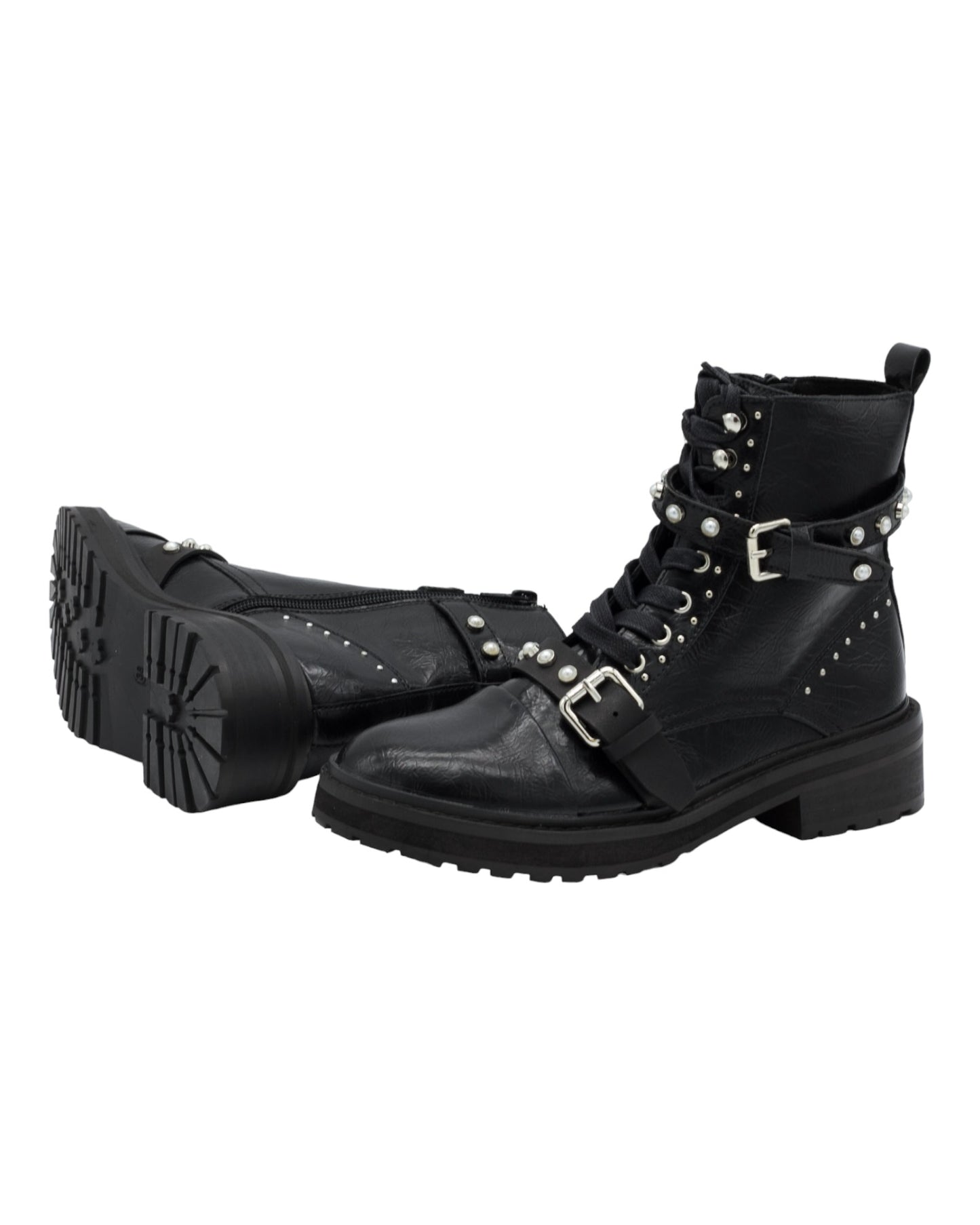 BOTINES DE MUJER M1687 PASTOR EN NEGRO