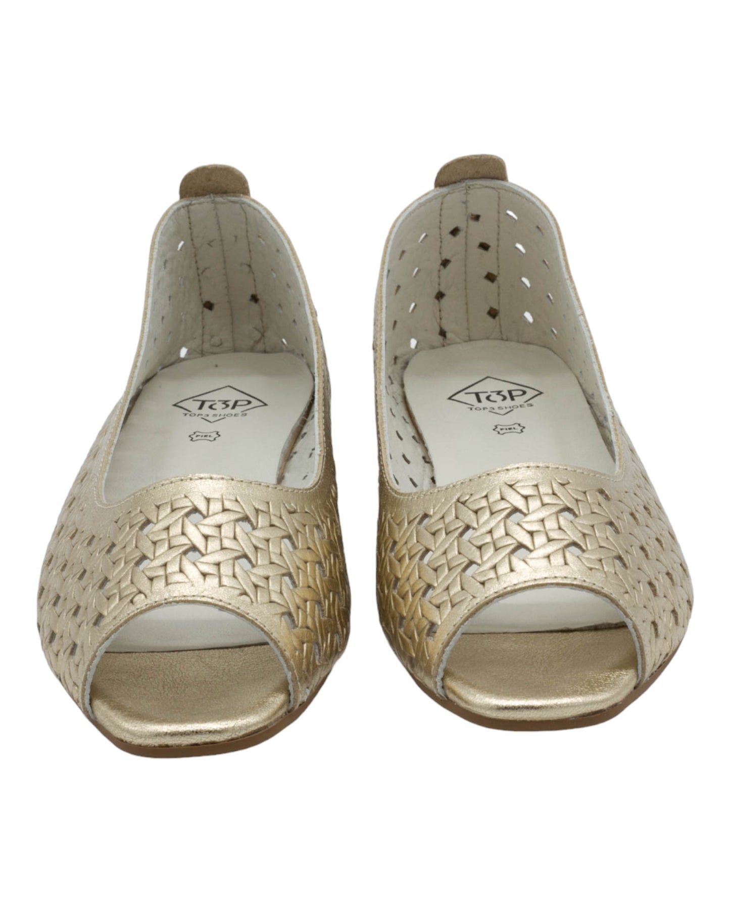 ZAPATOS DE MUJER TOP3 SR24459 EN ORO