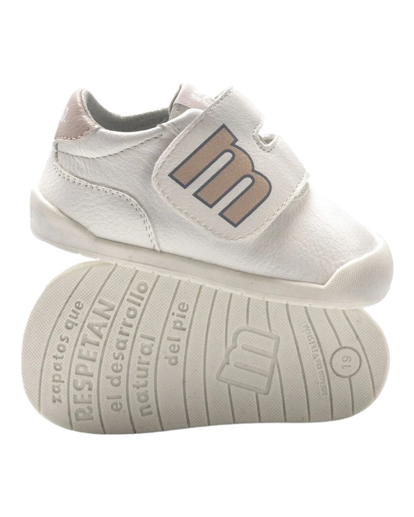ZAPATOS DE NIÑO MUSTANG 48909 EN BLANCO-NUDE