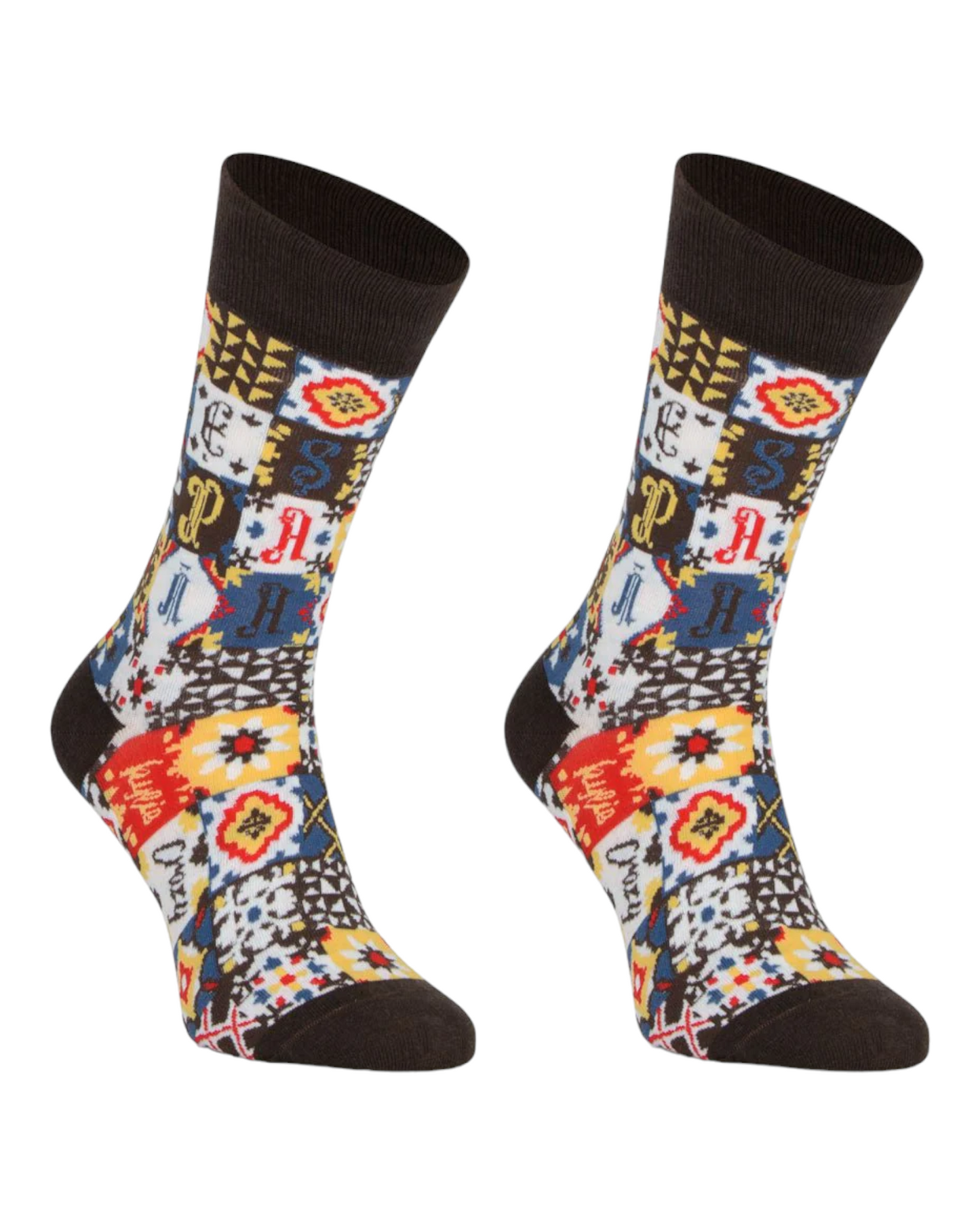 CALCETINES DE MUJER PASTOR C223005 EN ESTAMPADO MOSAICO