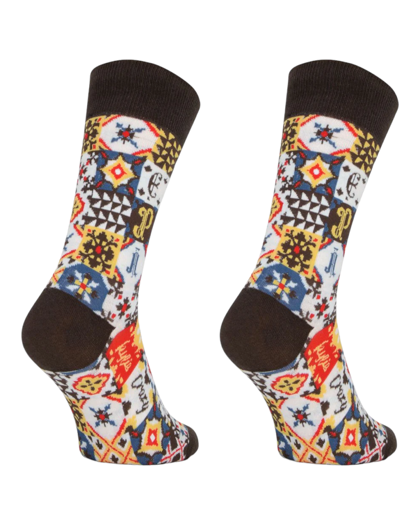 CALCETINES DE MUJER PASTOR C223005 EN ESTAMPADO MOSAICO