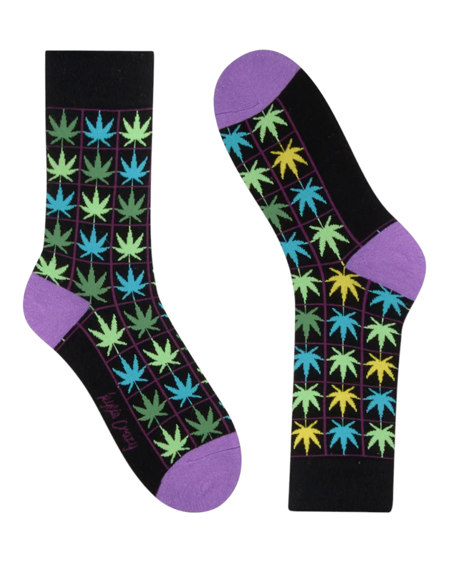CALCETINES DE HOMBRE PASTOR C230125 CON ESTAMPADO HOJAS MARIHUANA