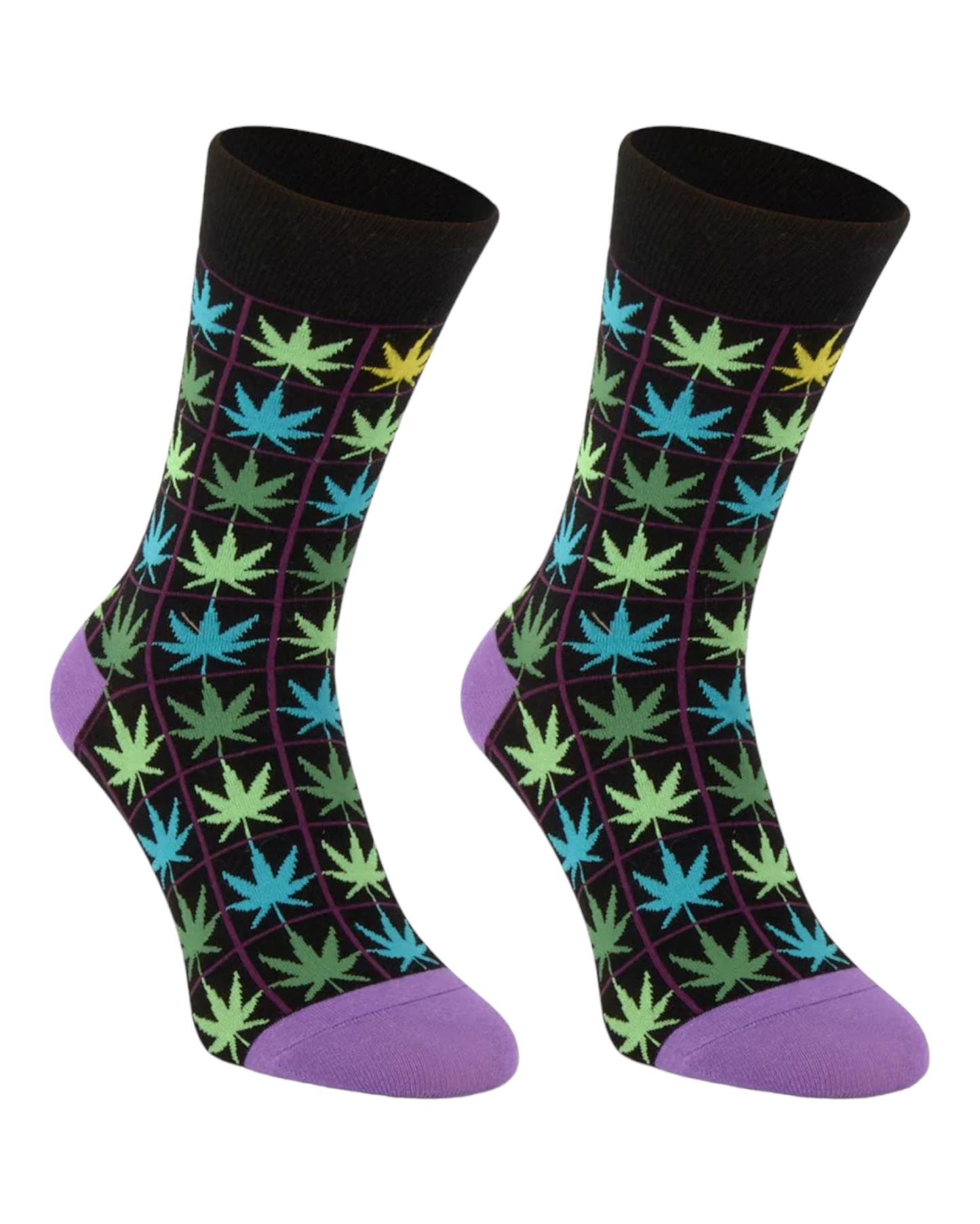 CALCETINES DE HOMBRE PASTOR C230125 CON ESTAMPADO HOJAS MARIHUANA
