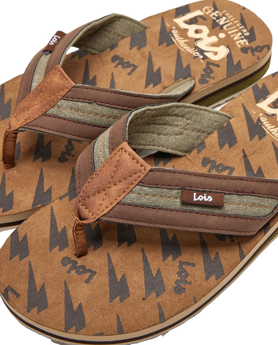 SANDALIAS DE HOMBRE LOIS 86077 EN MARRON