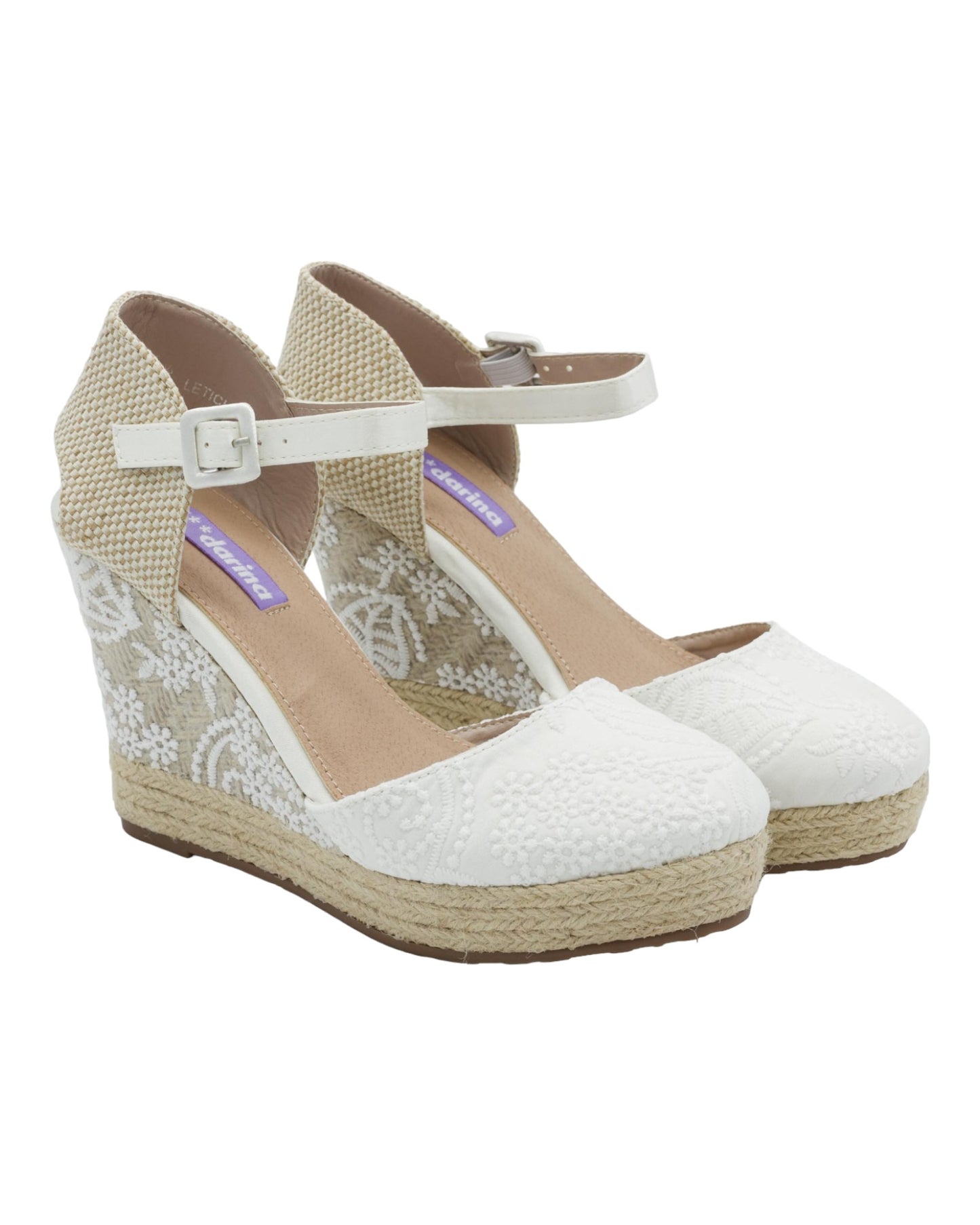 MANDARINA LETICIA WOMEN'S ESPADRILLES IN WHITE