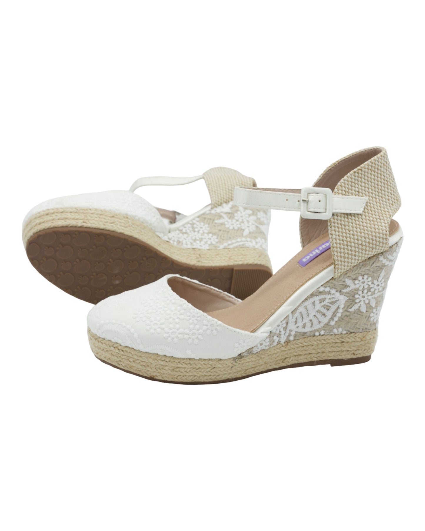 MANDARINA LETICIA WOMEN'S ESPADRILLES IN WHITE