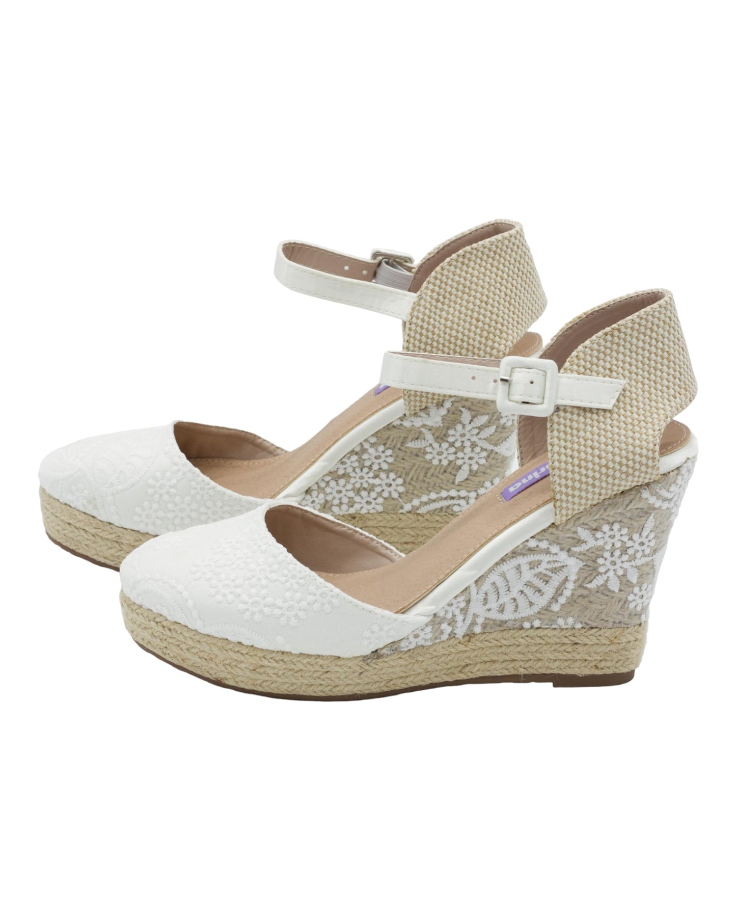 MANDARINA LETICIA WOMEN'S ESPADRILLES IN WHITE