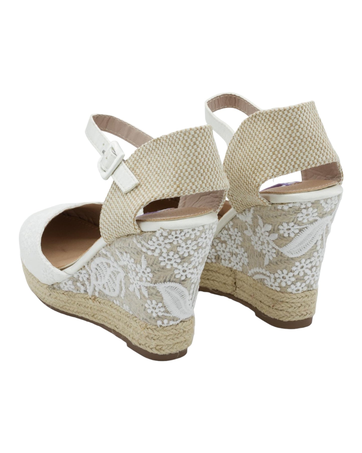 MANDARINA LETICIA WOMEN'S ESPADRILLES IN WHITE