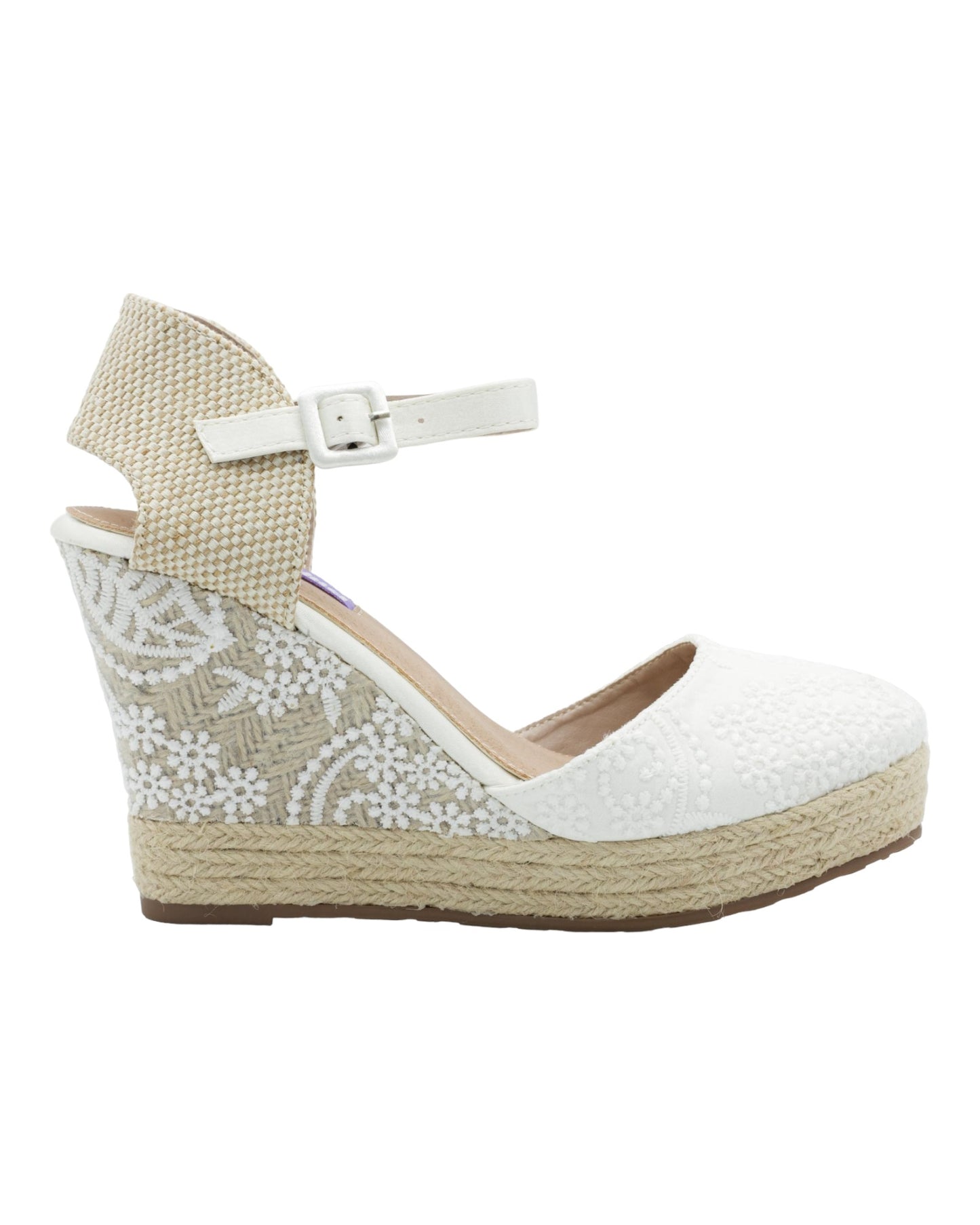 MANDARINA LETICIA WOMEN'S ESPADRILLES IN WHITE