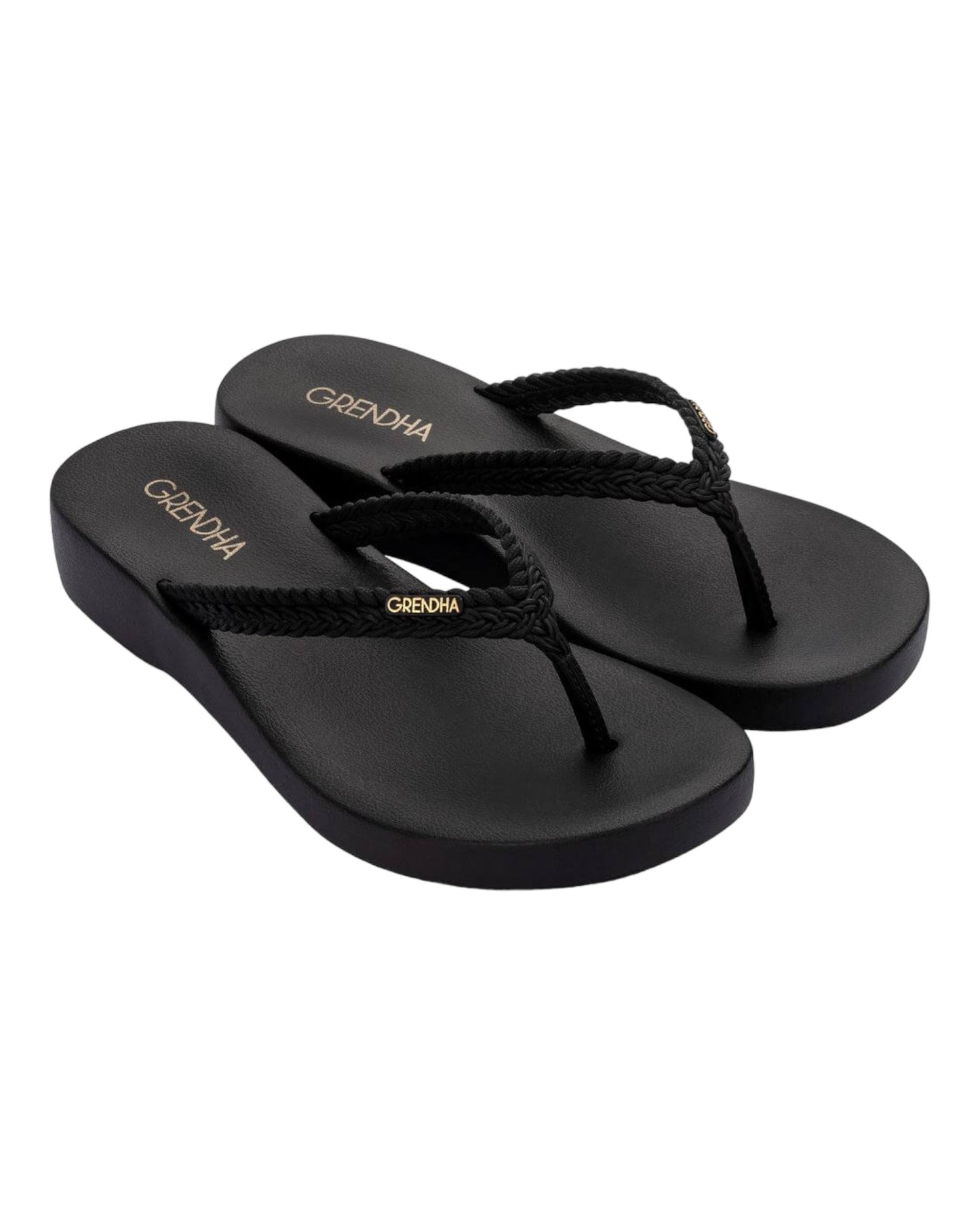 SANDALIAS DE MUJER GRENDHA COMFORT PLAT FEM 83426 EN NEGRO