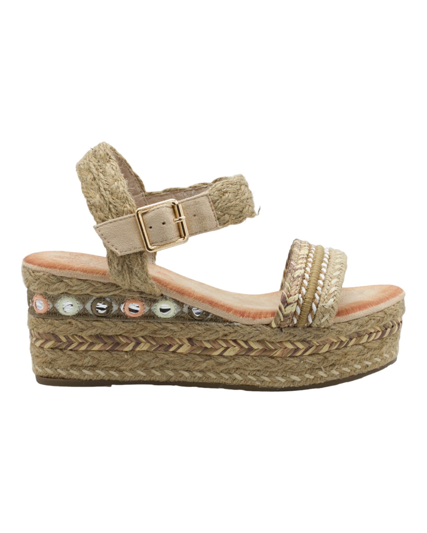 SANDALIAS DE MUJER MANDARINA 725 EN BEIGE