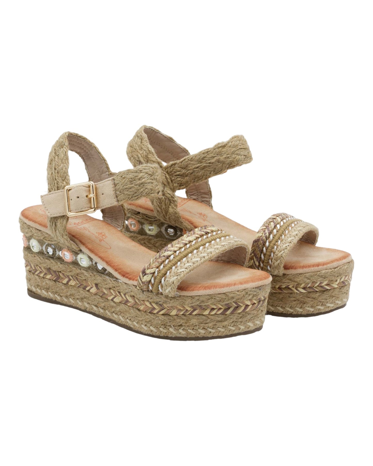 SANDALIAS DE MUJER MANDARINA 725 EN BEIGE