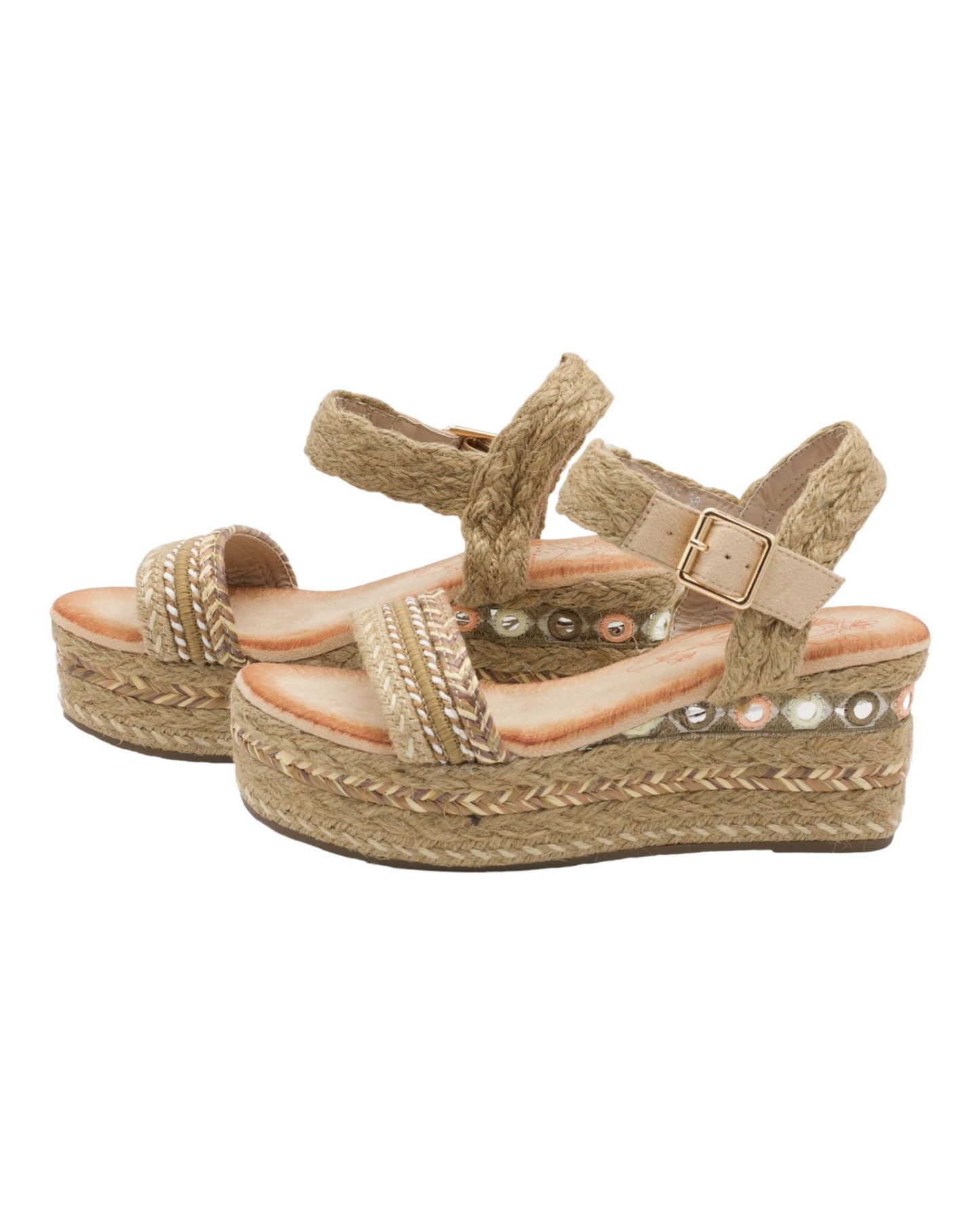 SANDALIAS DE MUJER MANDARINA 725 EN BEIGE