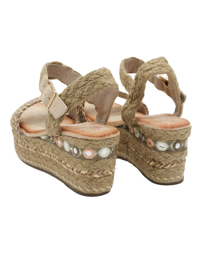 SANDALIAS DE MUJER MANDARINA 725 EN BEIGE