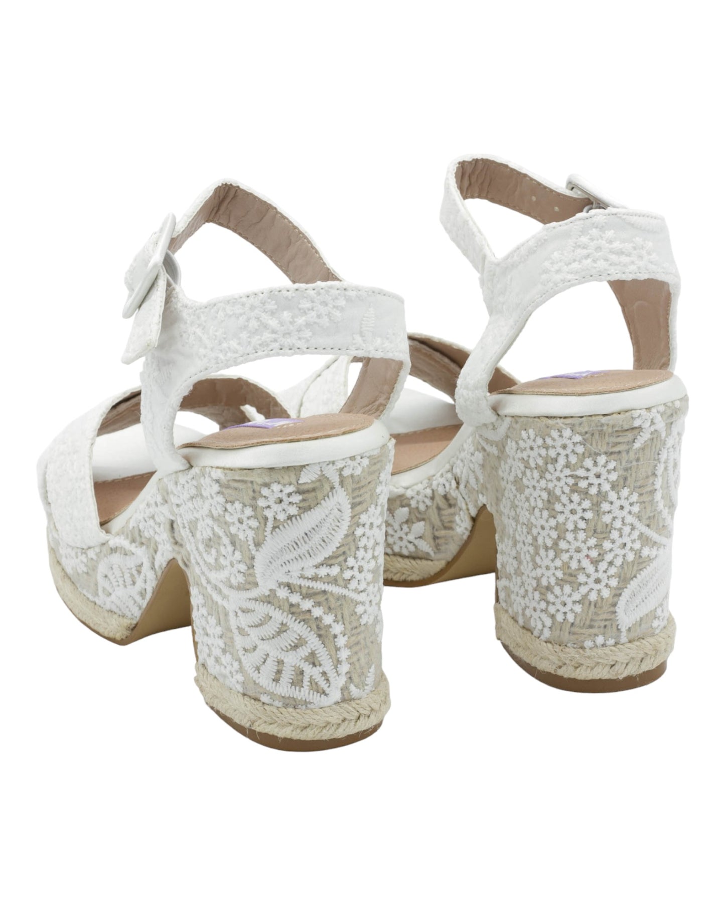 SANDALIAS DE MUJER MANDARINA BELINDA EN BLANCO