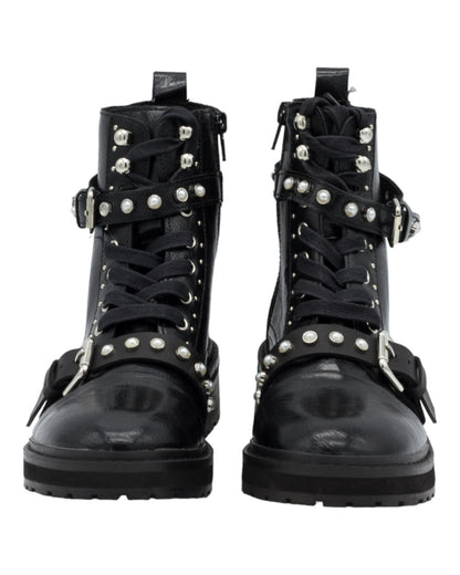 BOTINES DE MUJER M1687 PASTOR EN NEGRO