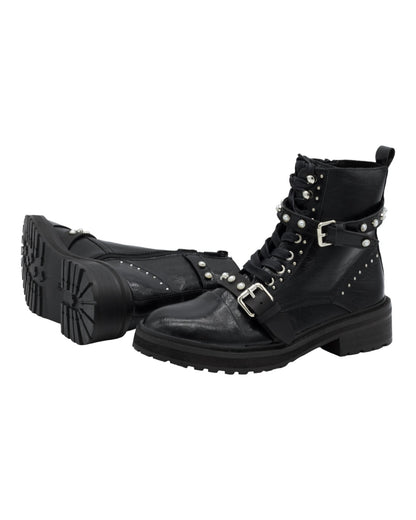 BOTINES DE MUJER M1687 PASTOR EN NEGRO