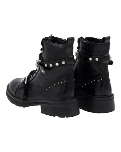 BOTINES DE MUJER M1687 PASTOR EN NEGRO