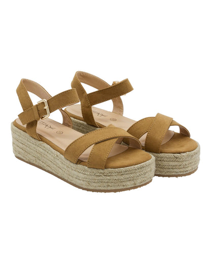 SANDALIAS DE MUJER STAY 65-689 EN CAMEL