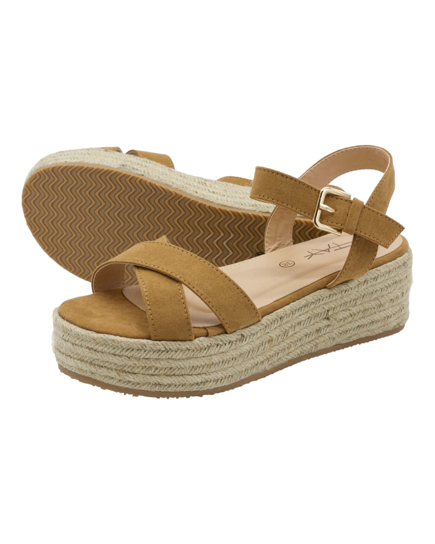 SANDALIAS DE MUJER STAY 65-689 EN CAMEL