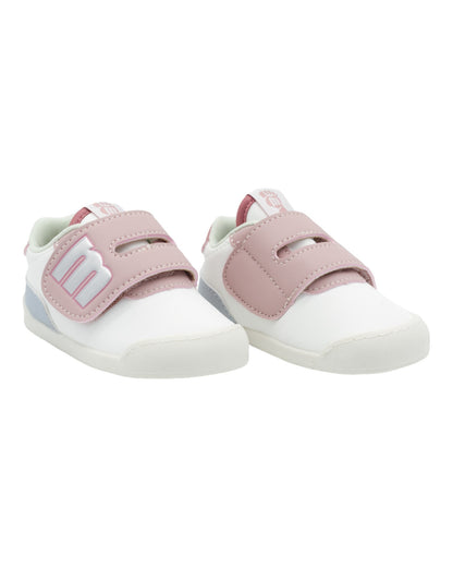 ZAPATILLAS DE NIÑO MUSTANG 48909 EN BLANCO-ROSA