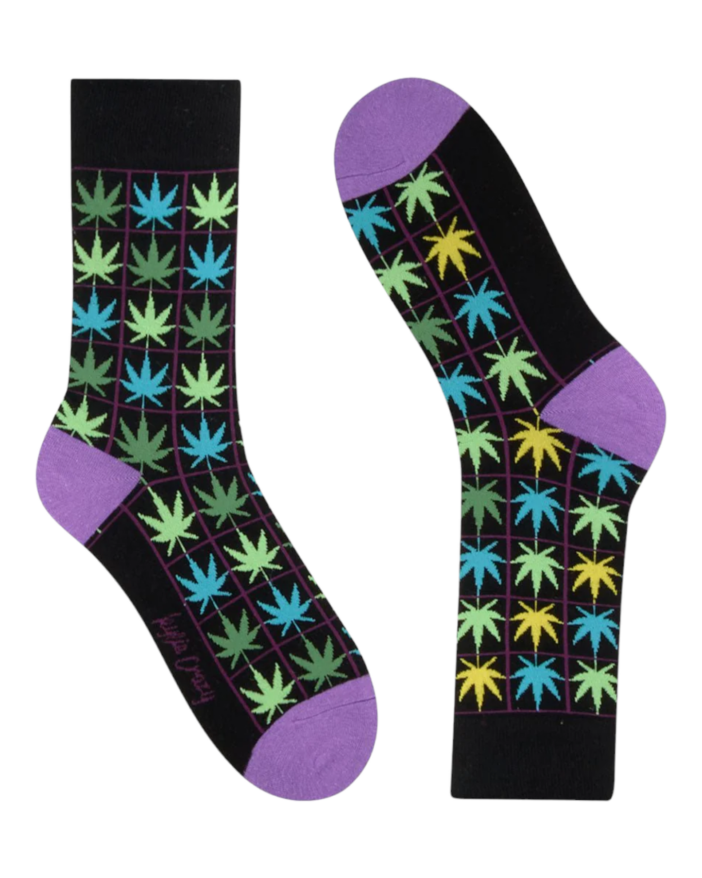 CALCETINES DE MUJER PASTOR C230125 CON ESTAMPADO HOJAS MARIHUANA